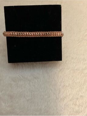 Rose Gold Faceted Bead Stretch Bracelet for Women